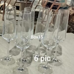 vintage Glasses Bohemia Crystal Sandra champagne flutes