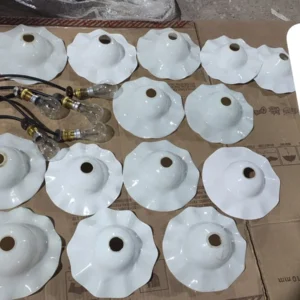 vintage-style fluted lamp shades