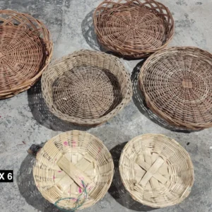 vintage handwoven baskets or trays